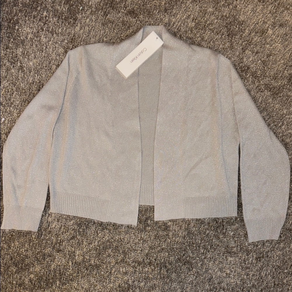 Calvin Klein Women's Light Gray Cardigan